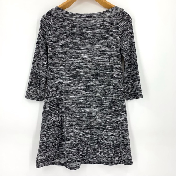 Hollister Black & White Marked Knit 3/4 Sleeve Tunic Style Sweater Dress, Small - Picture 12 of 16